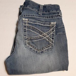 Ariat Women's REAL Denim Mid Rise Entwinded Bootcut Jeans 31L 10017510